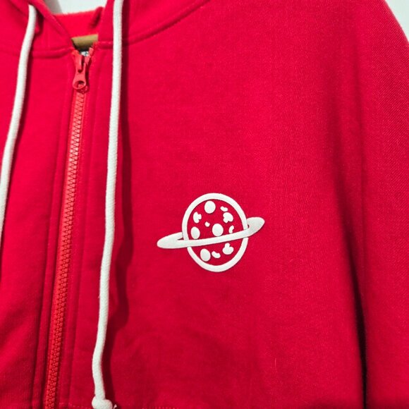 Disney Adult Toy Story Pizza Planet Spirit Jersey Hoodie Jacket Sz XL Full Zip - Picture 3 of 12